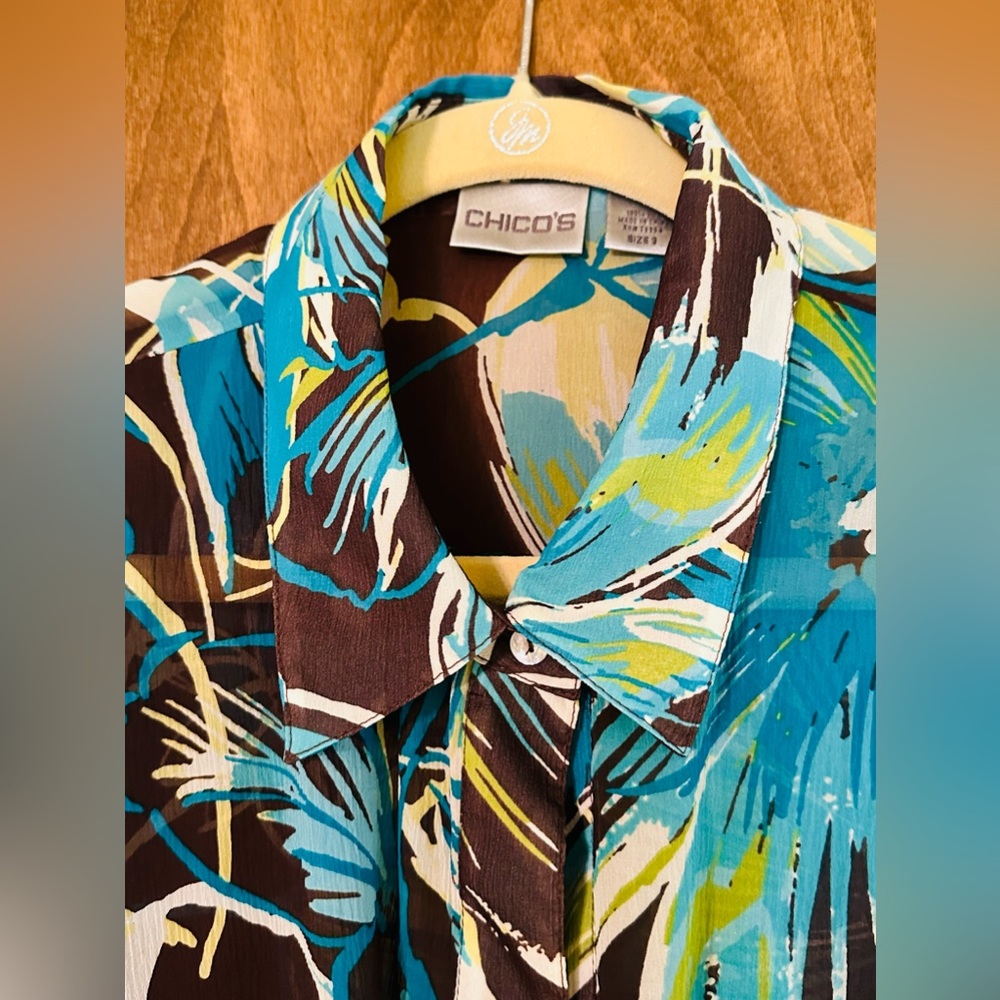 Chicos Long Button Down Blouse - image 2